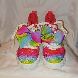 Little girls Jojo siwa rainbow high tops size 13 EUC